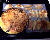 鮭とほうれん草のキッシュとベイクドポテト作り方8写真
