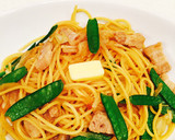 使いきり！豚バラと絹さやの和風パスタ作り方6写真
