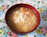 揚げ玉の味噌汁作り方4写真