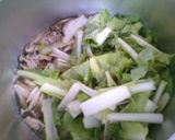 山東菜　しめじ　椎茸の 簡単中華スープ♪作り方3写真