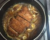 新玉ねぎを使った簡単チーズカツ丼作り方2写真