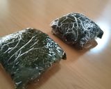 本日のおにぎらず「ピリ辛焼肉とサンチュ」作り方5写真