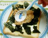 簡単レンジで30秒♡納豆食パン♪作り方3写真