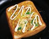 中華風？！ニラ玉マヨトースト作り方7写真