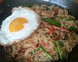 ポン酢仕上げ♪ピリ辛そうめんチャンプルー作り方5写真