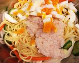 カニ缶で♪具沢山クリーミーパスタサラダ作り方3写真
