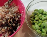 干し椎茸で♪かぼちゃの鶏そぼろ作り方1写真