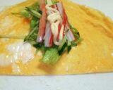 薄焼き玉子のサラダ包み作り方4写真