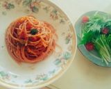簡単！トマトパスタと水菜サラダ作り方5写真
