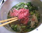 簡単！　小松菜と　えのき　挽き肉の煮物作り方4写真