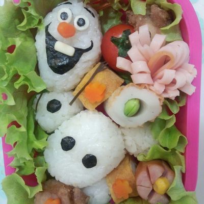 キャラ弁☆アナ雪☆オラフとスノーギース☆ by zun−ko 【クックパッド