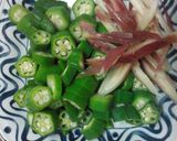 茄子とオクラの焼肉うどん作り方3写真