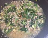 暑い日に！春キャベツを使った餃子の餡丼作り方3写真