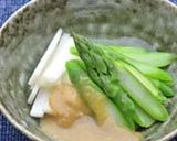 うどとアスパラのごま酢味噌かけ作り方8写真