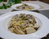 豚肉とエリンギのクリームパスタ作り方5写真