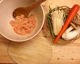 簡単レンジで鶏ひき肉の野菜巻き作り方1写真