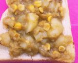 【朝食】カレーコロッケ風?満足トースト☆作り方4写真