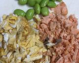 シャケ・枝豆・たまご焼きのおにぎり作り方2写真