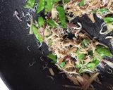絹さやと茗荷の✿しらすスパゲティー✿作り方6写真