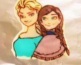 キャラチョコ☆アナ雪　アナ&エルサ作り方6写真