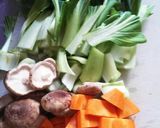 チンゲン菜とれんこんの煮浸し作り方1写真