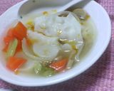 簡単♦♫⁺♦餃子入りスープ作り方4写真