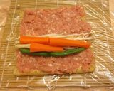 簡単レンジで鶏ひき肉の野菜巻き作り方7写真