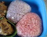アジサイとカタツムリのお弁当（キャラ弁）作り方1写真