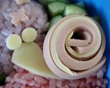 アジサイとカタツムリのお弁当（キャラ弁）作り方2写真
