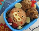 ブタくんのお弁当（キャラ弁）作り方3写真