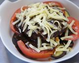 デミハンバーグ *トマトなすチーズ焼き*作り方5写真