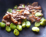 そら豆と豚肉のオイスター炒め♪作り方5写真