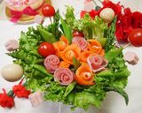 生ハムとサーモンで母の日♡ブーケサラダ作り方5写真