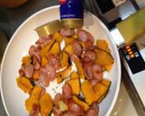 ☆醤油ソースのカボチャとサラダほうれん草作り方6写真