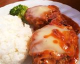 ケチャップ煮込みのハンバーグ作り方4写真