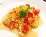 夏みかんとセロリとトマトのサラダ作り方3写真