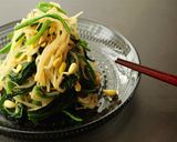 豆もやしと法蓮草のピーナツペースト和え作り方5写真