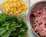 サラダ感覚♪水菜の洋風肉味噌和え作り方1写真