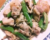 スナップエンドウと鶏肉の塩麹炒め作り方7写真