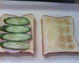 喫茶店の味♡ハムときゅうりトーストサンド作り方3写真
