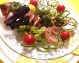 バジルコンソメスープの☆姿イカと野菜達作り方7写真