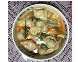 新たまねぎと新緑茶葉の餃子なべ作り方4写真