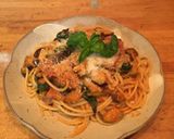 茄子のトマトバジルパスタ作り方7写真