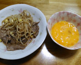 牛肉と大豆もやしのすき焼き風☆生卵で作り方4写真
