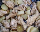 柔らか鶏手羽元とじゃが芋の煮物作り方7写真