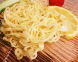 オレンジと食べる☆辛みそ豚骨つけ麺ランチ作り方7写真