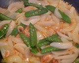 釜あげ桜えびと絹さやの油そうめん作り方5写真