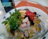 涼☆アサリだし汁とオリーブオイルの素麺作り方4写真