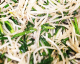夏バテに簡単絹厚揚げのもやしニラ炒め乗せ作り方4写真