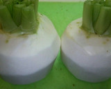 新玉ねぎを使って旬のかぶの肉詰め蒸し作り方1写真